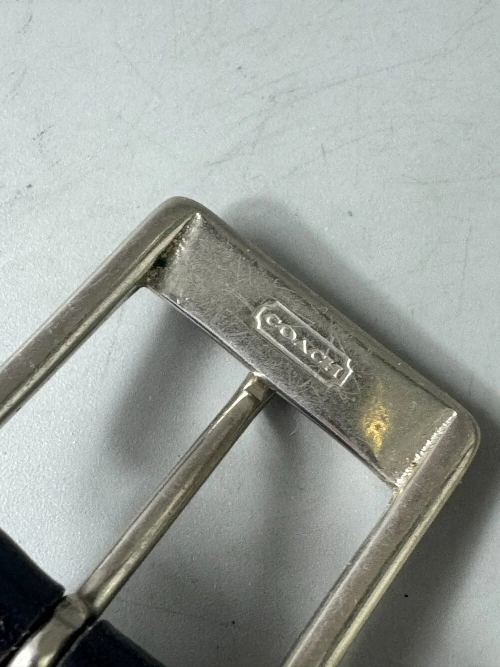 Coach 5953 Black Leather Men's Belt, Size 40'' / 100 CM